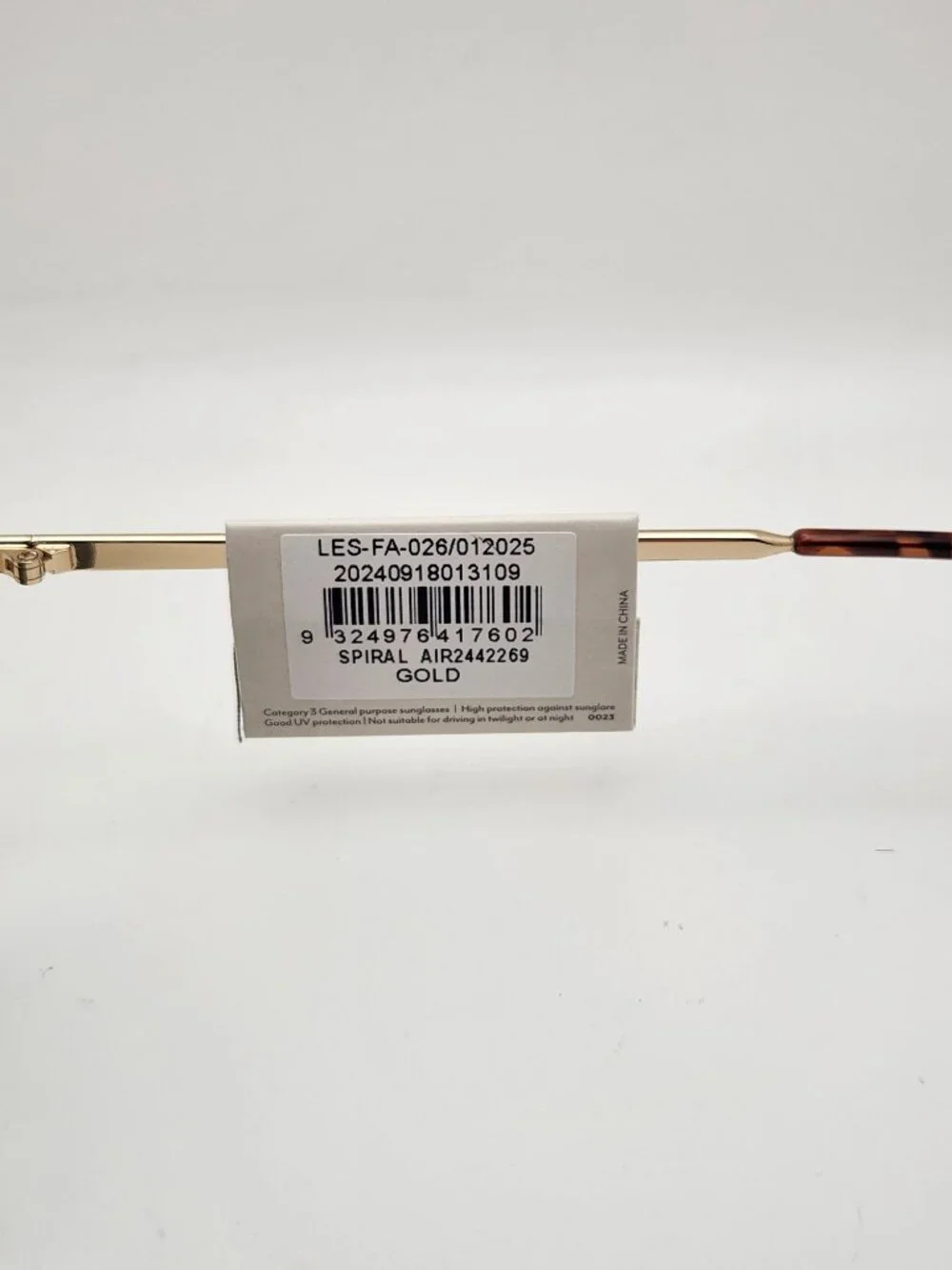 AIRE Spiral Gold Sunglasses Green Lenses AIR2442269 NWT w/ Pouch